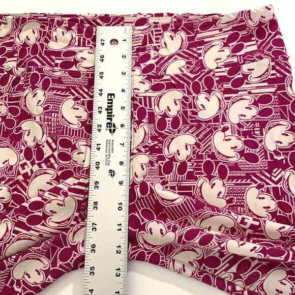 Lularoe Leggings Disney Mickey Mouse Women  Tall & Curvy Purple Fuschia Cartoon - Picture 6 of 8